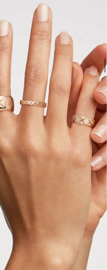 CHANELココクラッシュコレクション リング 18Kベージュゴールドミニモデル