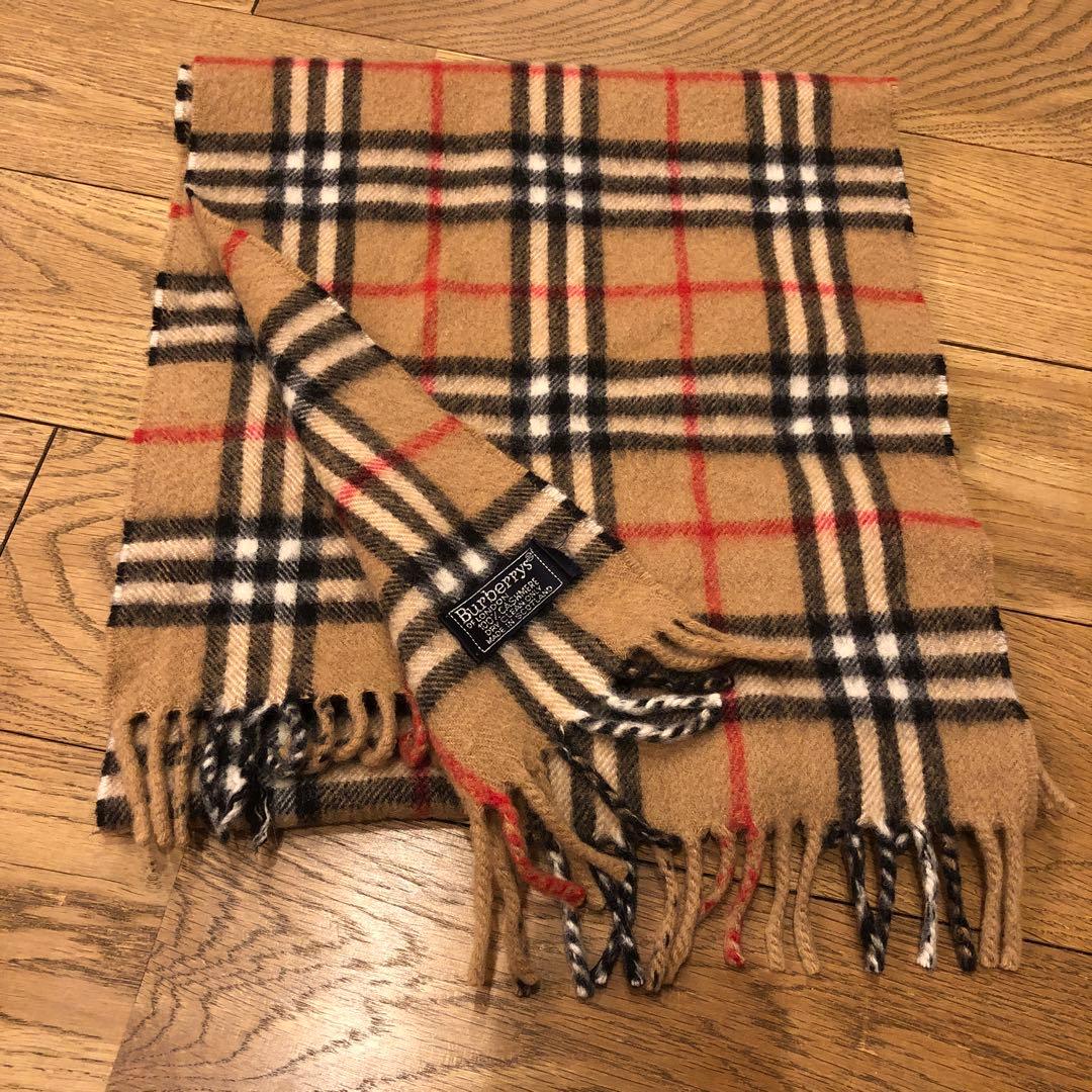 バーバリー　マフラー　カシミヤ100%