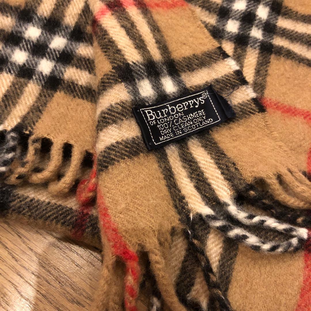 バーバリー　マフラー　カシミヤ100%