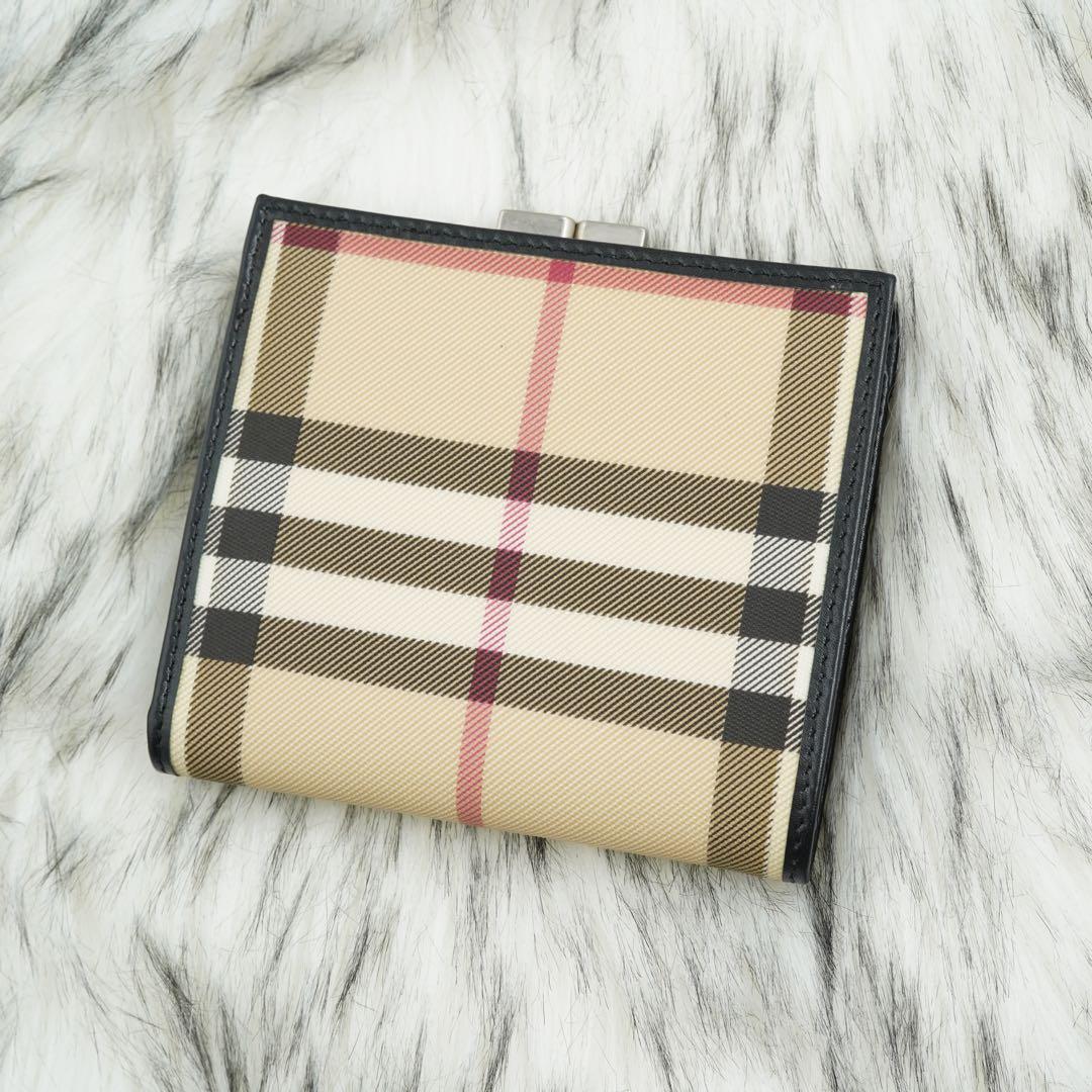 ほぼ未使用品　BURBERRY LONDON 折り財布　ノバチェック　がま口財布
