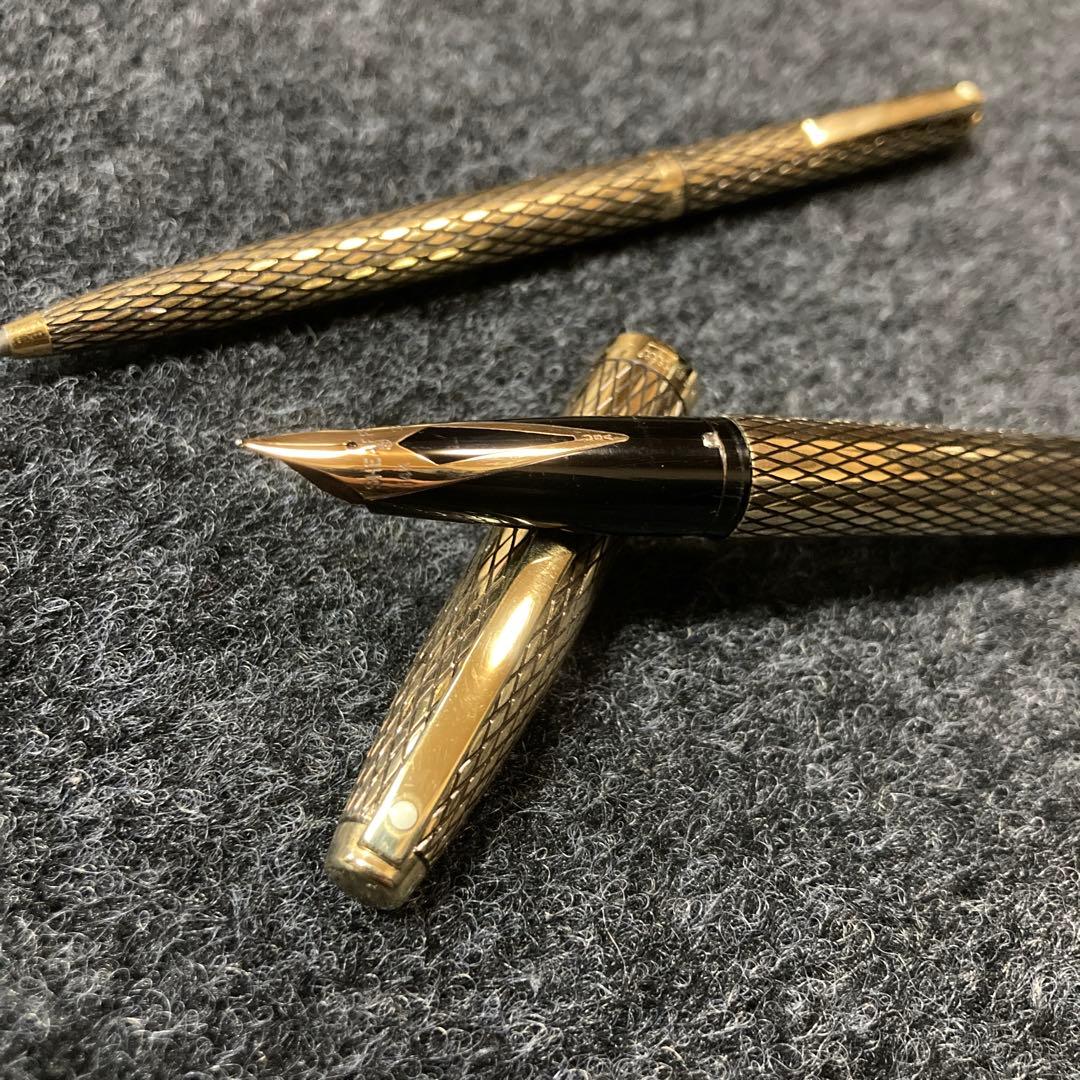✨希少✨ シェーファー 万年筆 ボールペンセット インペリアル 金張り14K