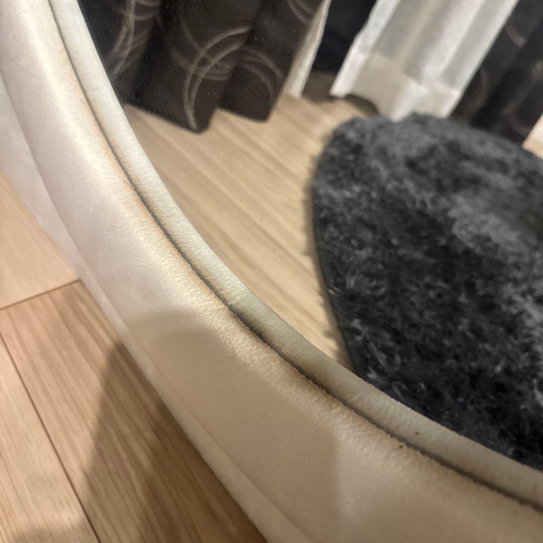 ウェーブミラー パイル生地 アイボリー 160cm