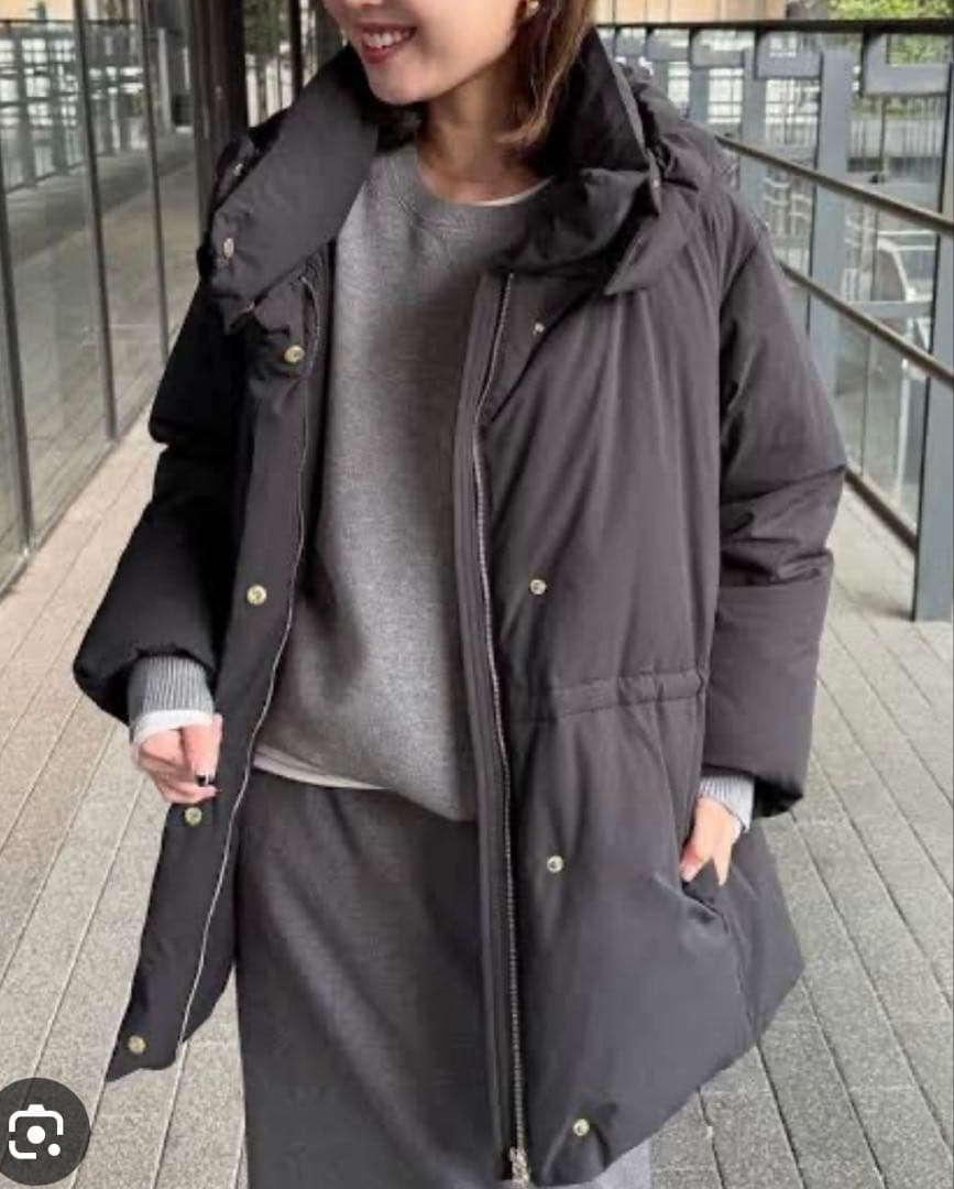 SLOBE IENA フェザーライト撥水パッファーダウン 黒 36サイズ