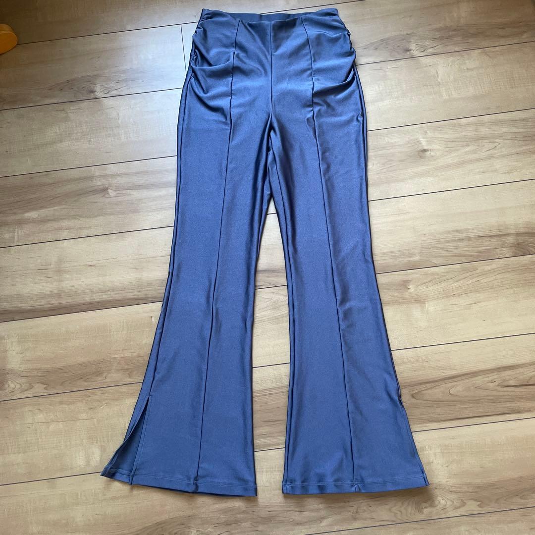 ★SUKALA★シャインストレッチパンツ　スモークブルー　Ｍ