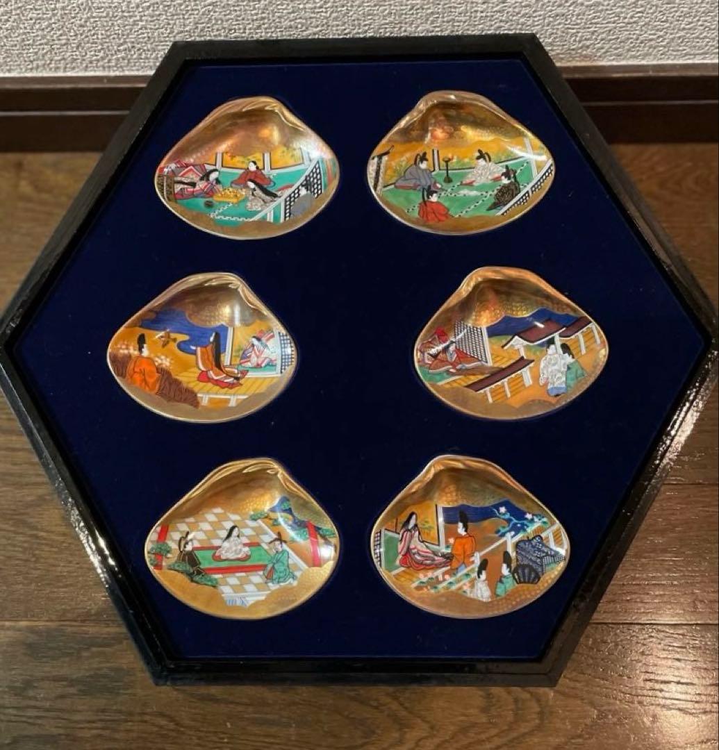 フランクリン画廊 徳川黎明会監修 源氏物語貝合せ 54点