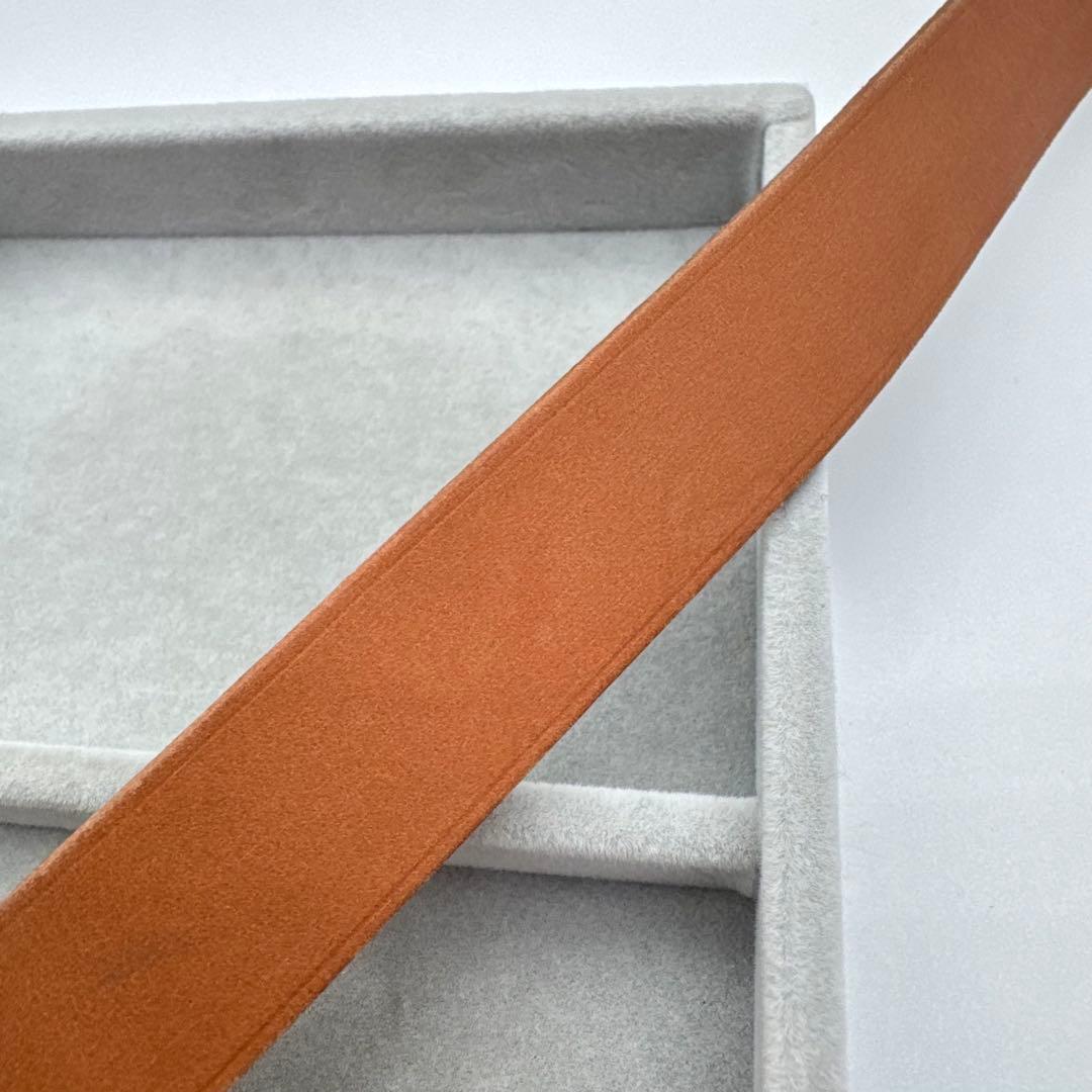 【定番】HERMES レザーバングル　ブレスレット　セリエ　ブラウン