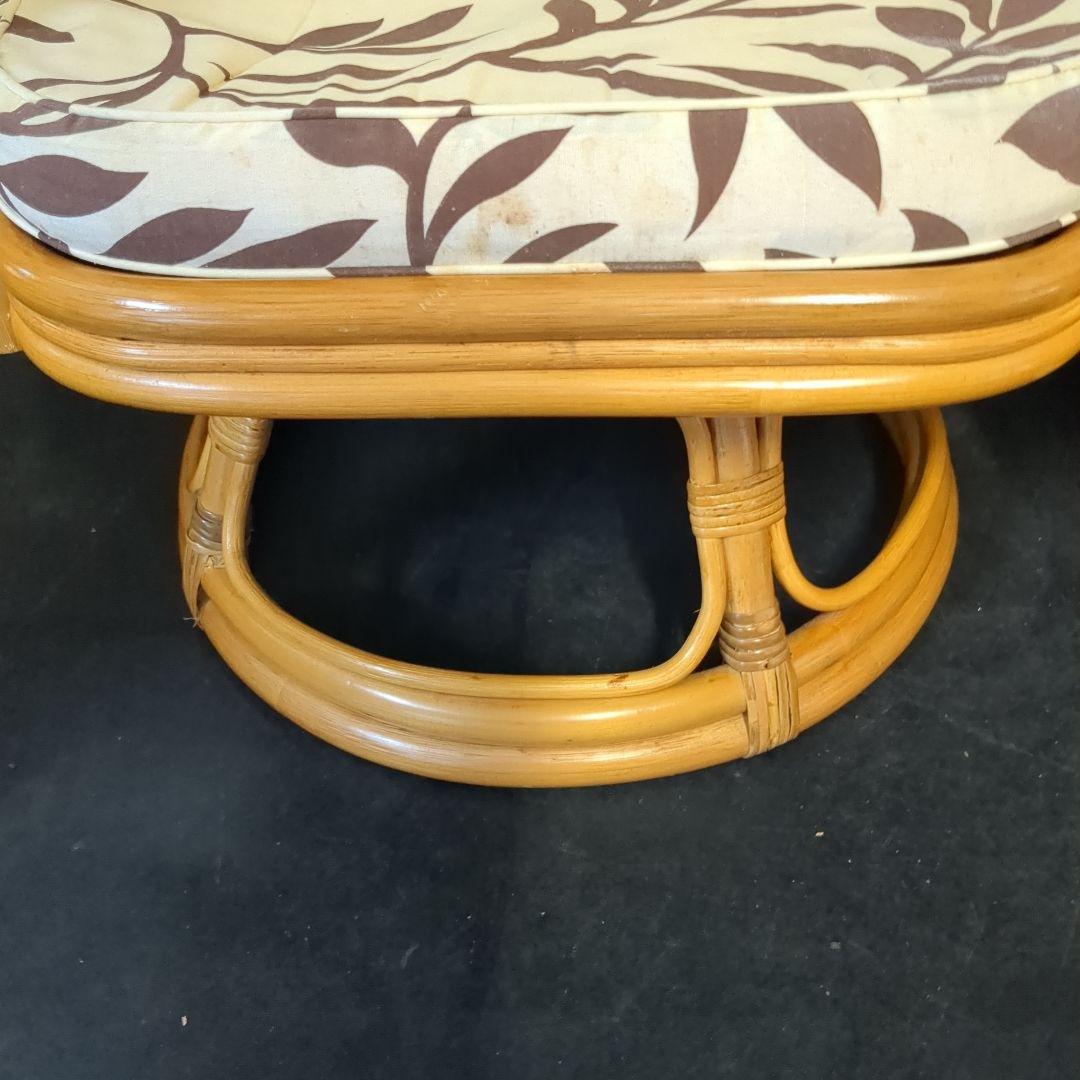 (s)座面高さ約36㎝ レトロラタン クッション付き 座椅子 インテリア