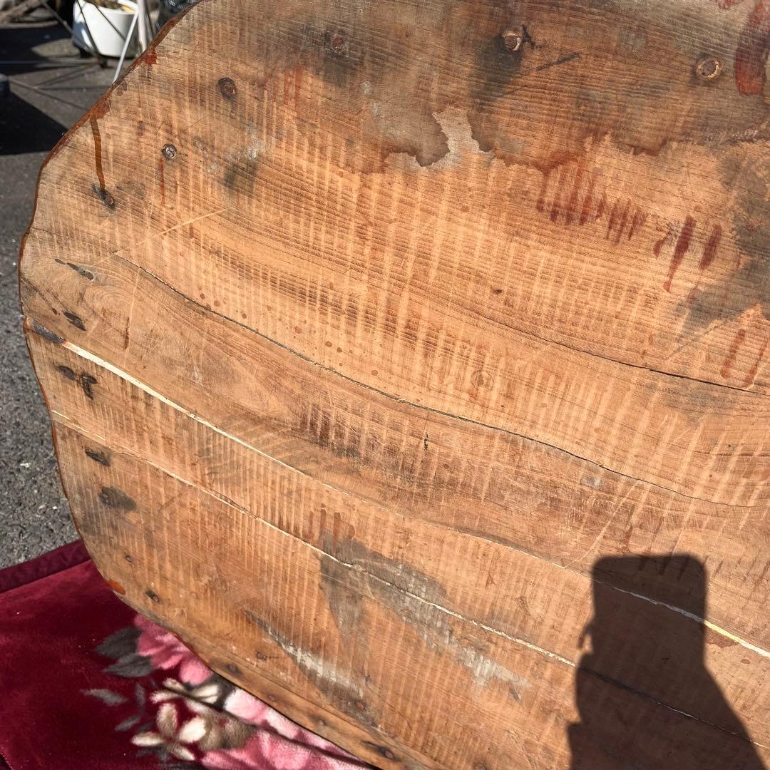 【アンティーク】天然木 切り株 火鉢 無垢 特大 囲炉裏 昭和レトロ 古道具