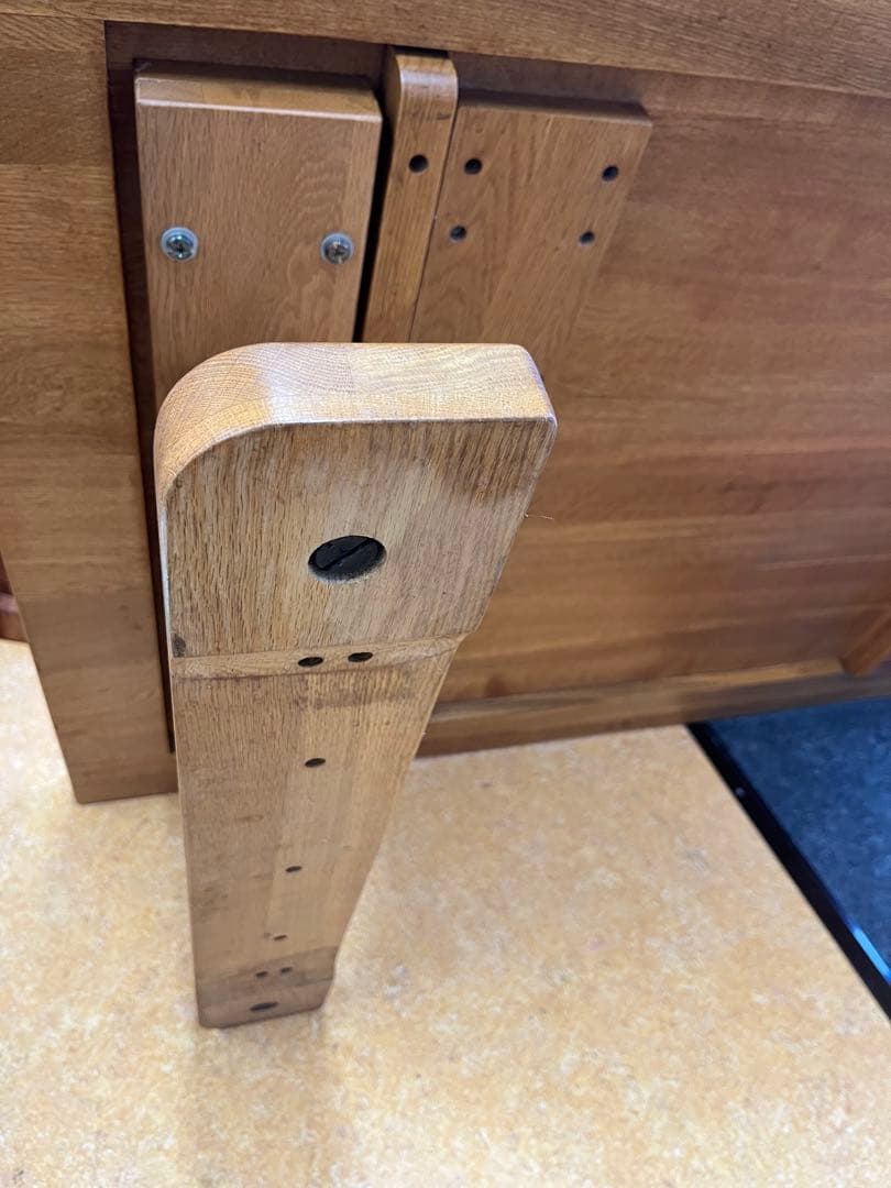 【送料込み】ナラ木　一枚板　ローテーブル　リビングテーブル　オーク材　木製