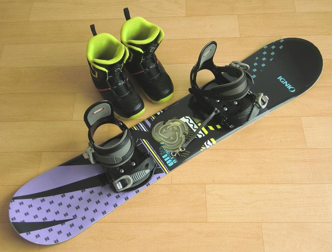 ■■1月限定■送料無料■IGNIO■子供用スノボセット■板110靴21-22■■