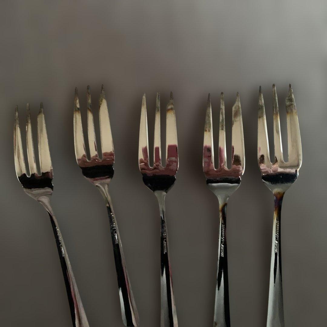 【未使用】【昭和レトロ】ステンレス アズマ　食器セット 波模様