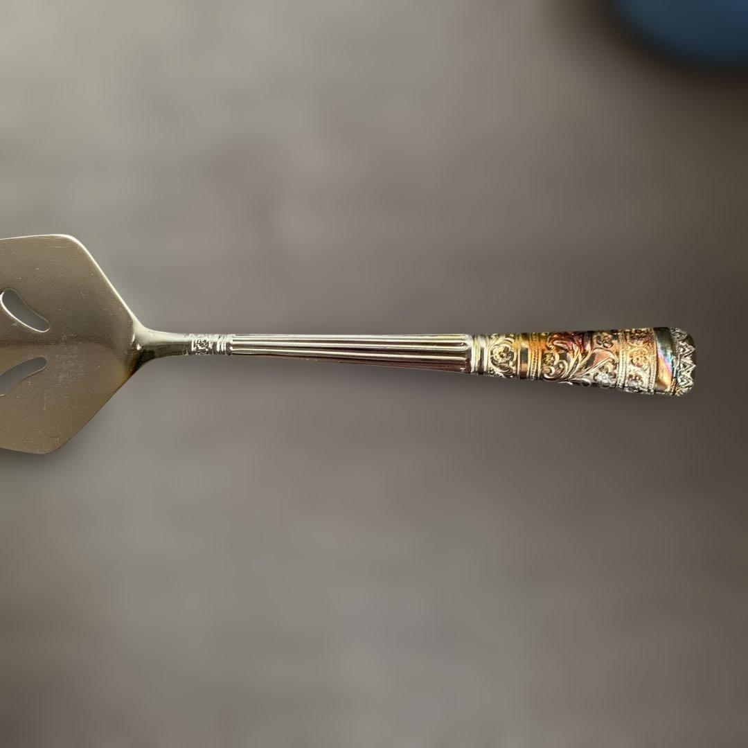 【未使用】【昭和レトロ】ステンレス アズマ　食器セット 波模様