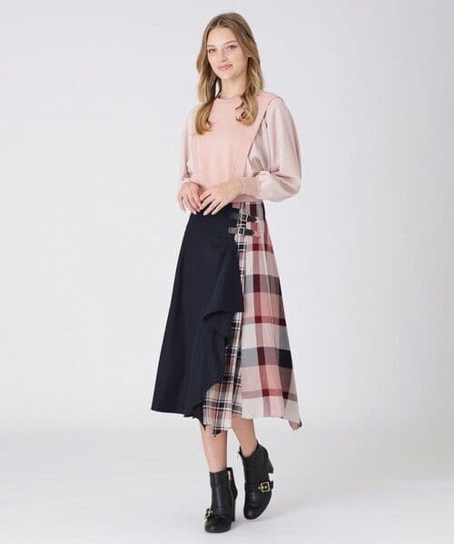 新品タグ付き！ブルーレーベルクレストブリッジ エアリーツイルスカート