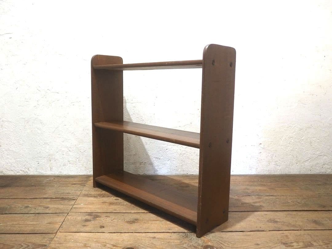 1380 薄型 レトロなディスプレイラック　飾り棚　陳列棚　本棚　ブックケース