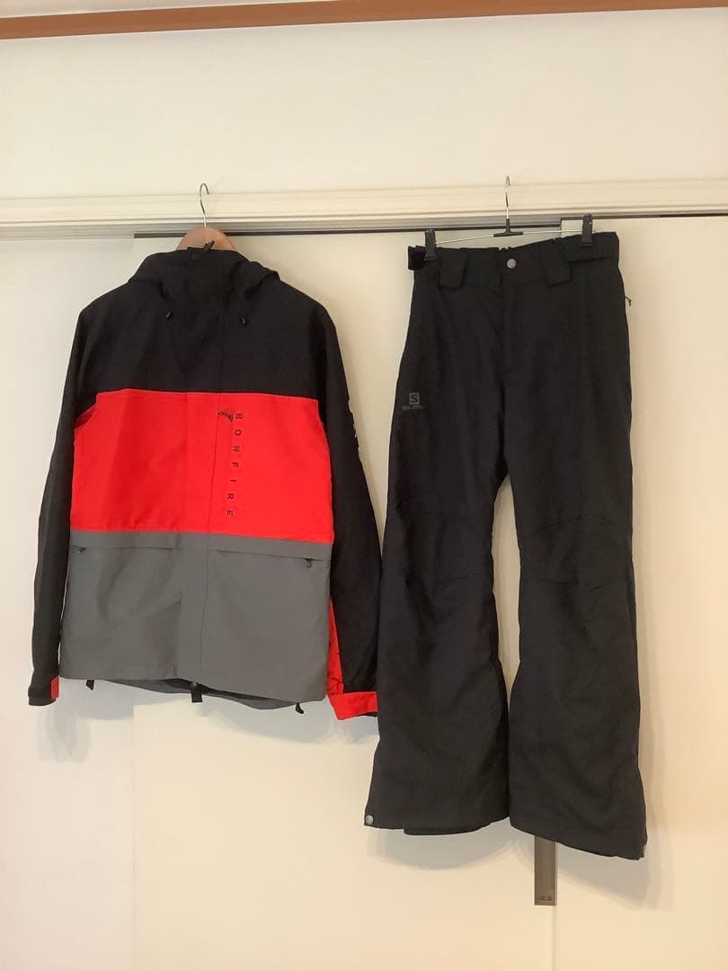 サ*ド様 Bonfire/Salomon スノボ スキーウェア 上下セット Sサ
