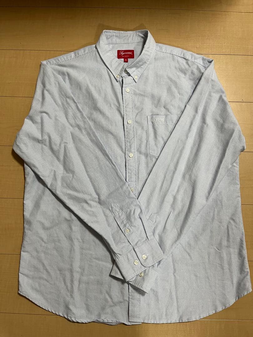 Supreme ストライプ ボタンダウンシャツ XL