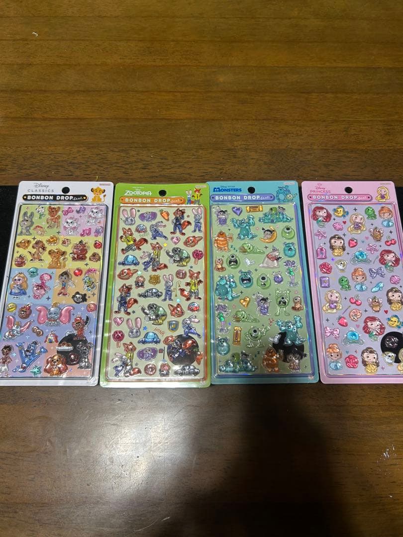 【正規品】　ボンボンドロップシール　ディズニー　4種セット