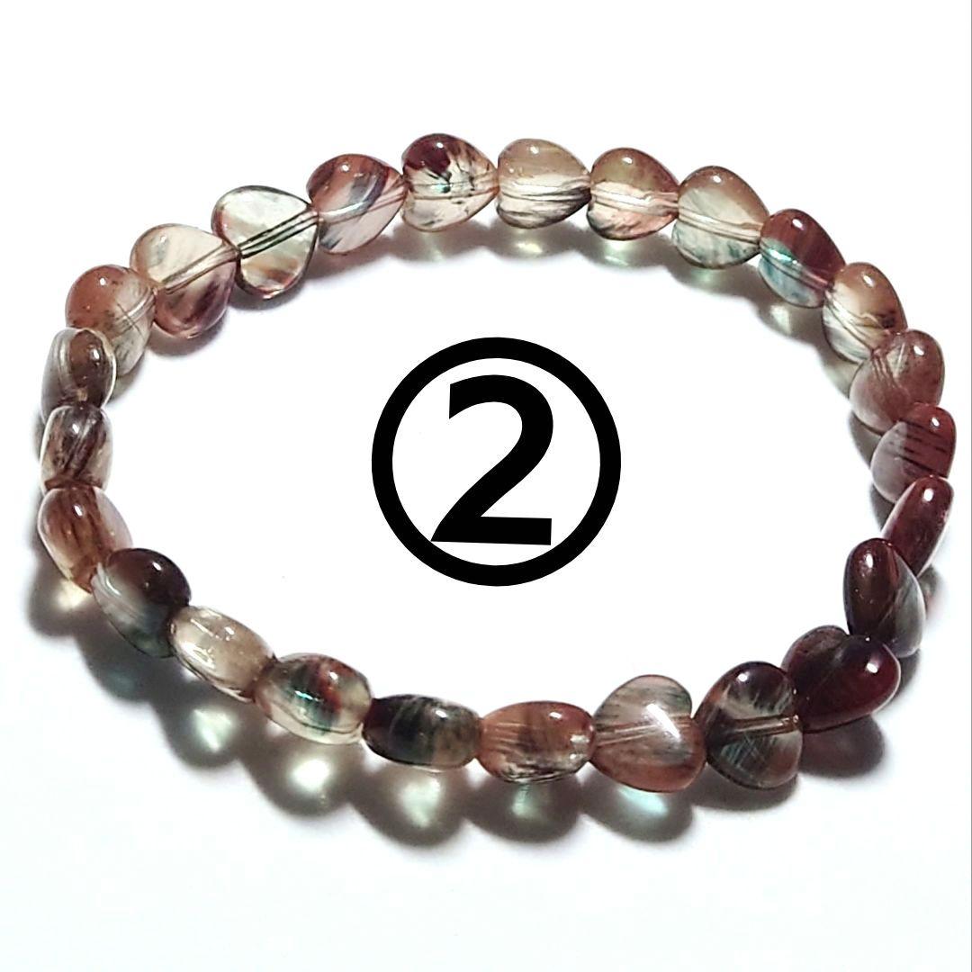 ★アンデシン ハート型 ブレスレット②(SA~SA+)