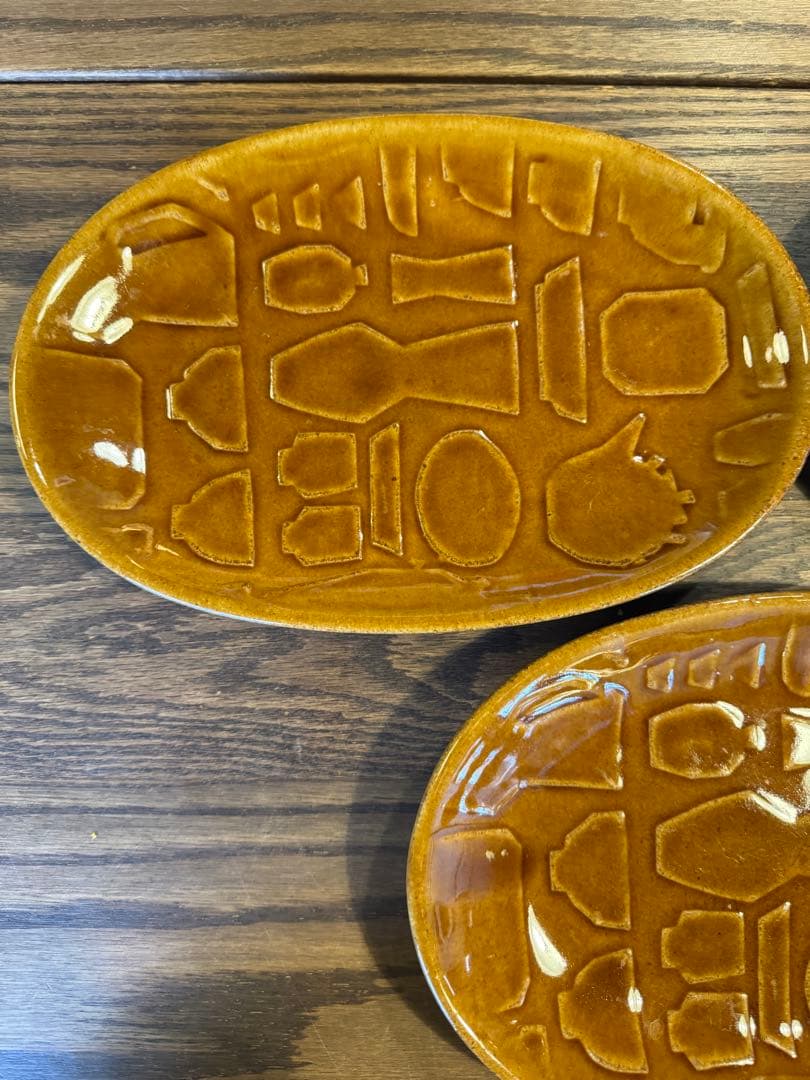 益子焼き　オーバルプレート L 5枚セット