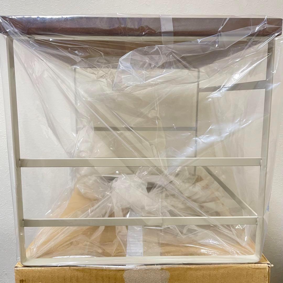 ラバーウッド天板トースターラック　洗えるバスケット付き