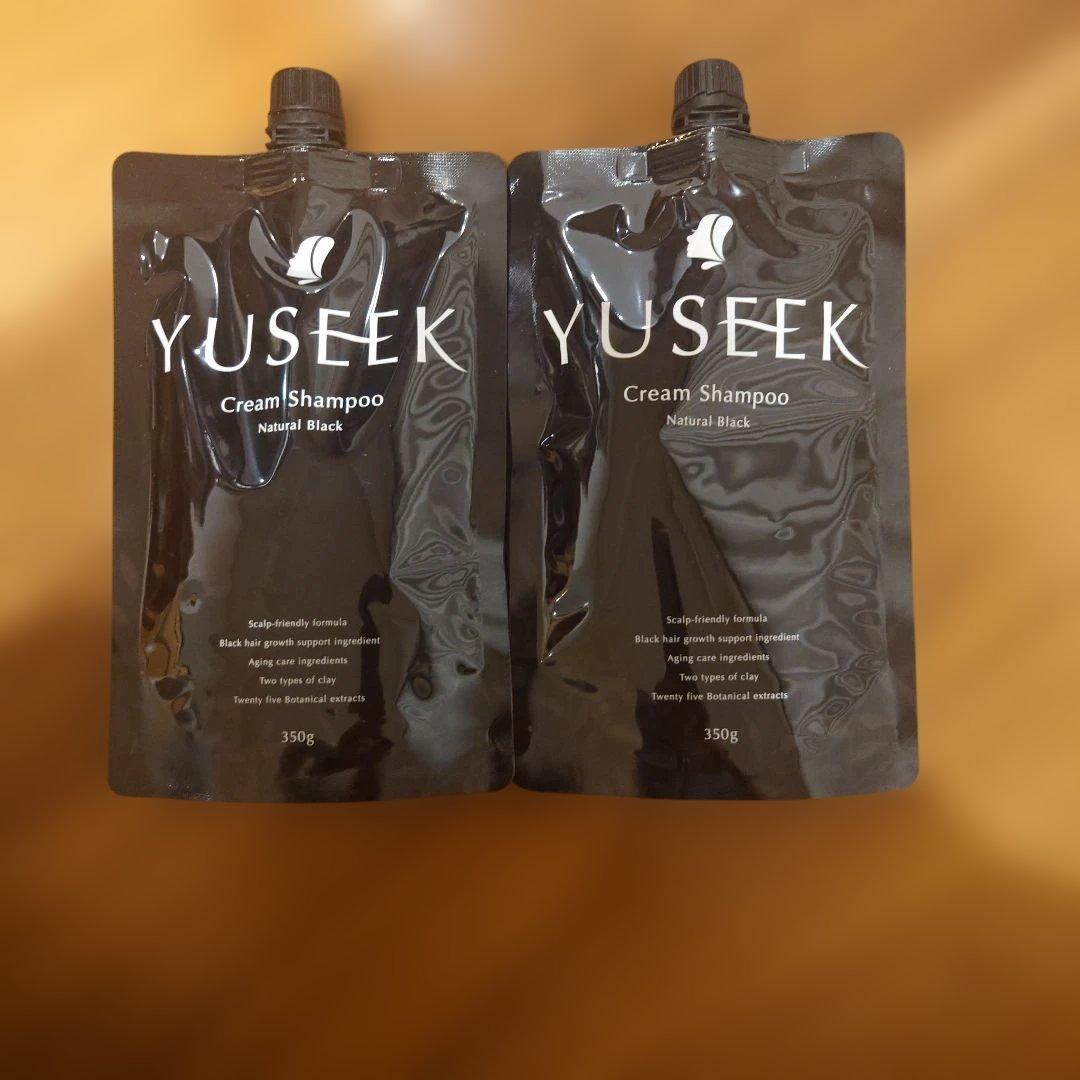YUSEEK CreamShampoo NaturalBlack 350g ✕2