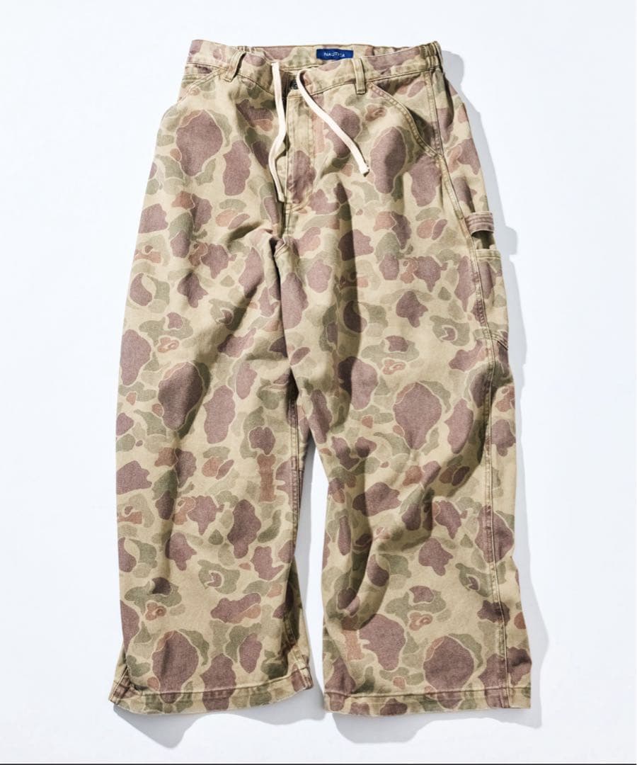 NAUTICAスーパーワイド カーブシルエットカモ柄ペインターパンツ