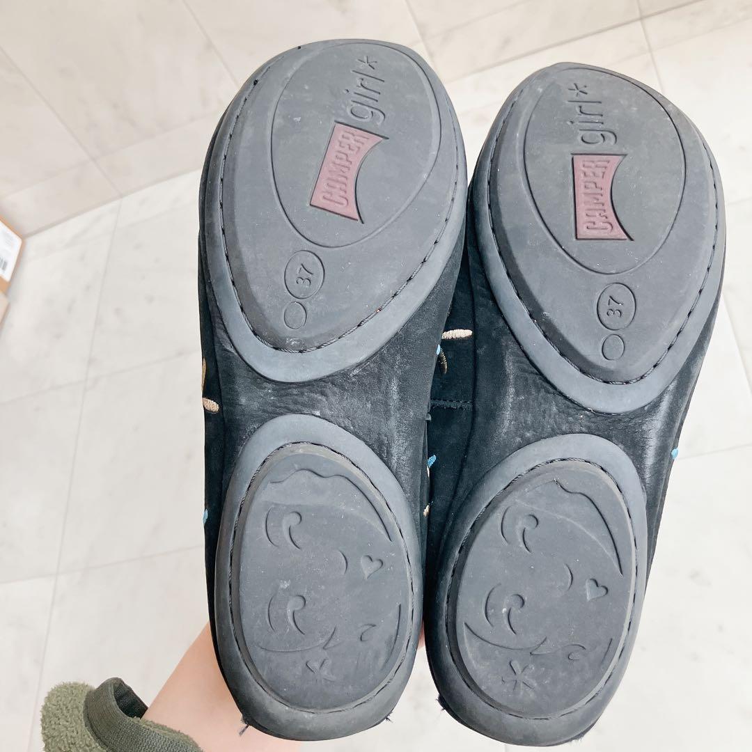 CAMPER カンペール ライトニナ フラットシューズ　刺繍　花柄　箱付き