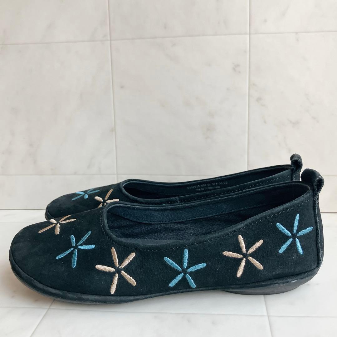 CAMPER カンペール ライトニナ フラットシューズ　刺繍　花柄　箱付き