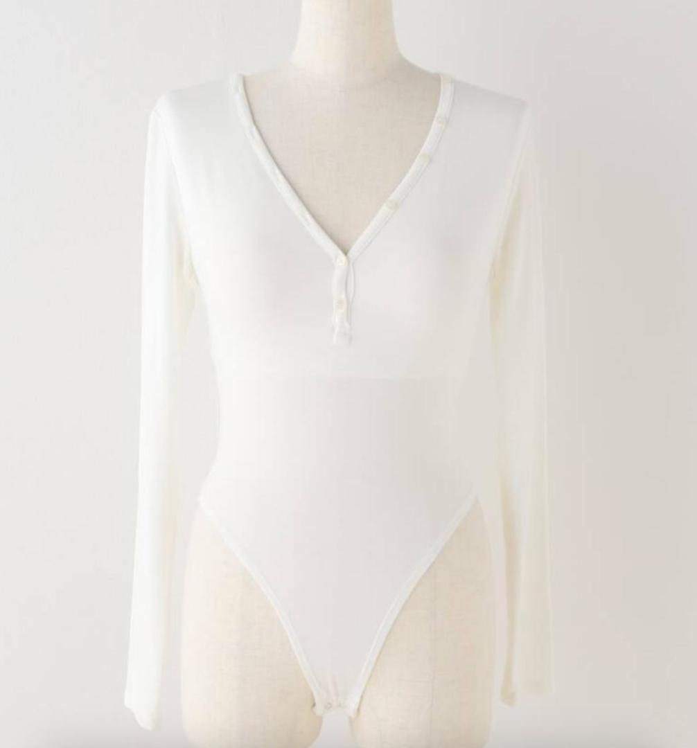 【Determ】Collagen Button Up Bodysuit