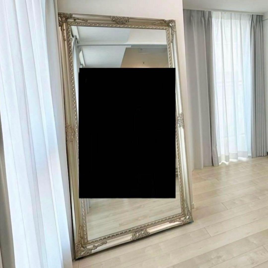 アンティーク調 全身ミラー 全身鏡 姿見 シャンパンゴールド