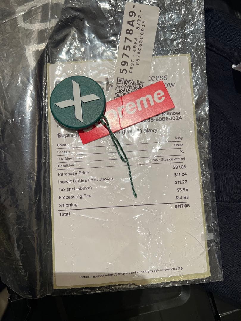 z*m様 Supreme Box Logo Tee \"Navy\" (23FW)