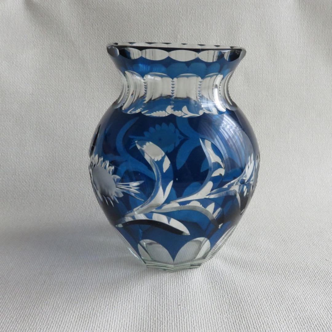 切子　花瓶　アンティーク