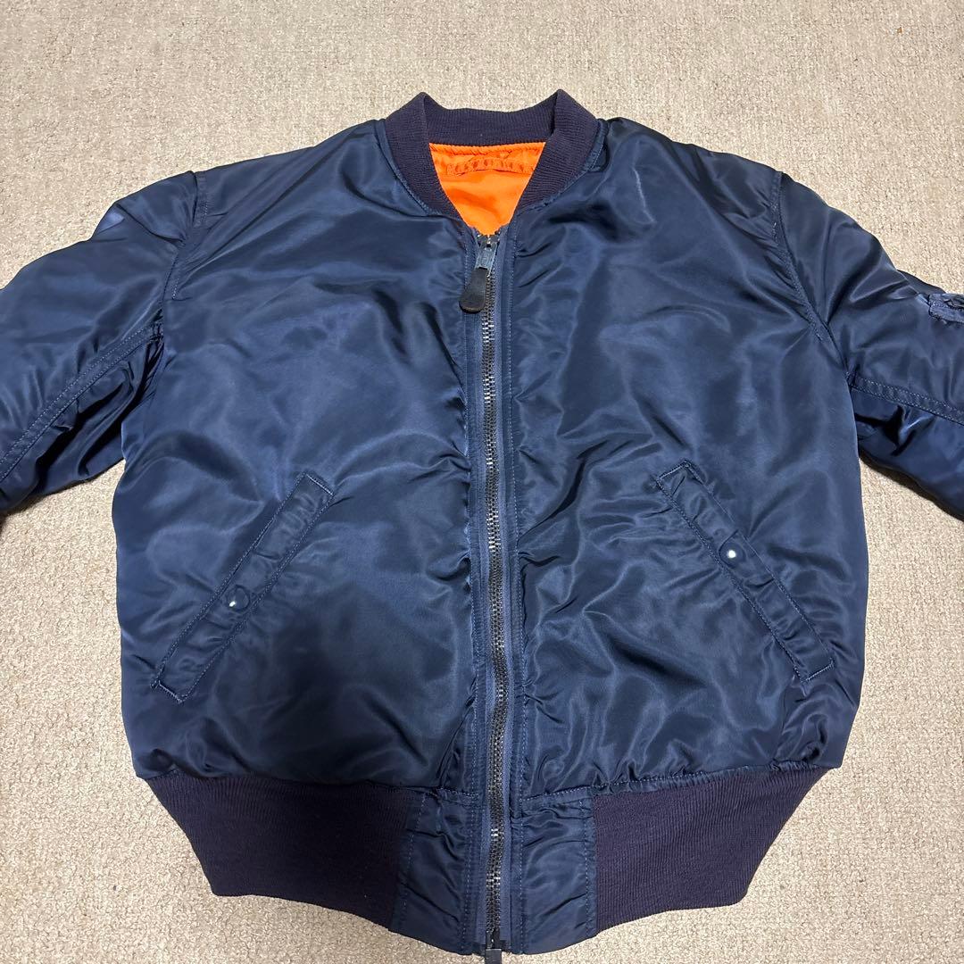 最終値下げ‼️美品)アルファ MA-1 1968年復刻 USA製 S ネイビー