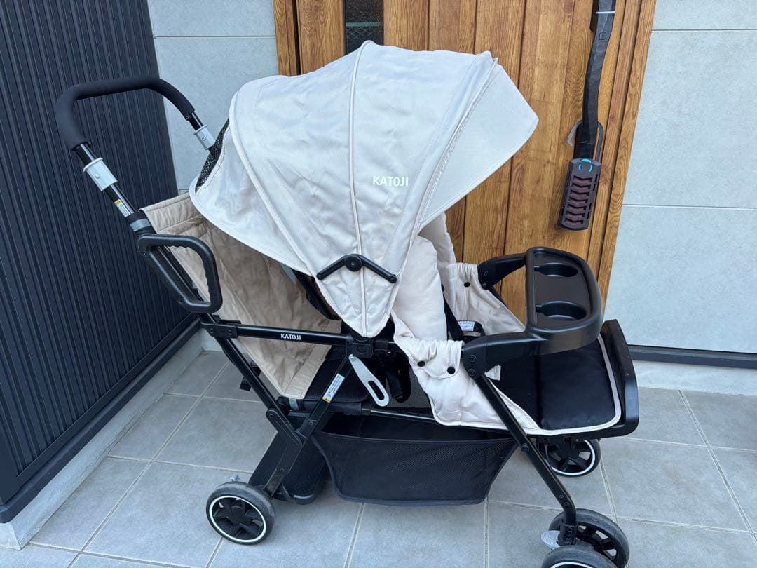 KATOJI カトージ　2人乗りベビーカー　2人でゴー ベージュ
