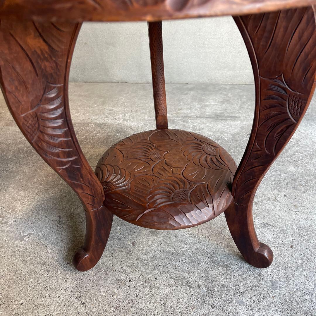 日光彫　サイドテーブル