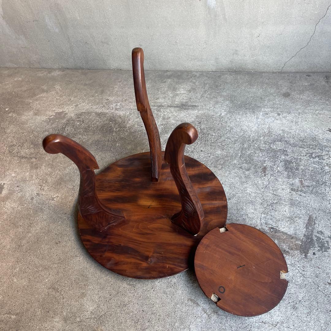 日光彫　サイドテーブル