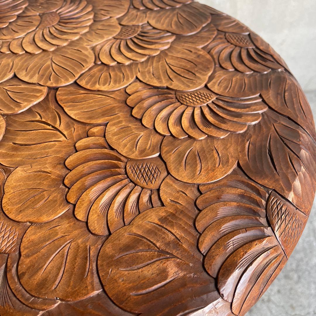 日光彫　サイドテーブル