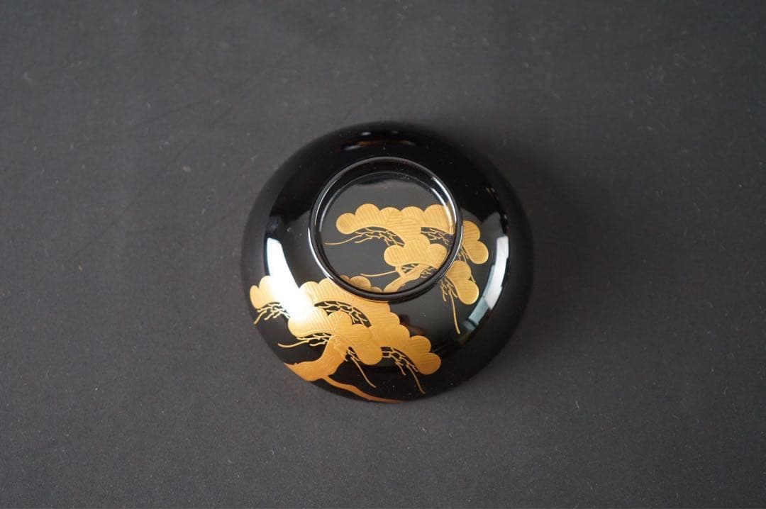 輪島塗 田谷漆器店 松蒔絵 煮物椀 三客 共箱 美品