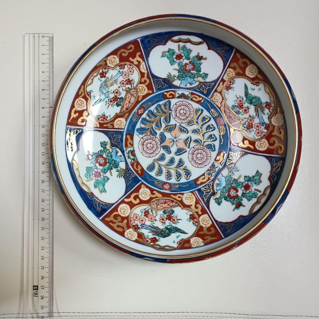 ゴールド伊万里　多色花柄 陶磁器製浅皿