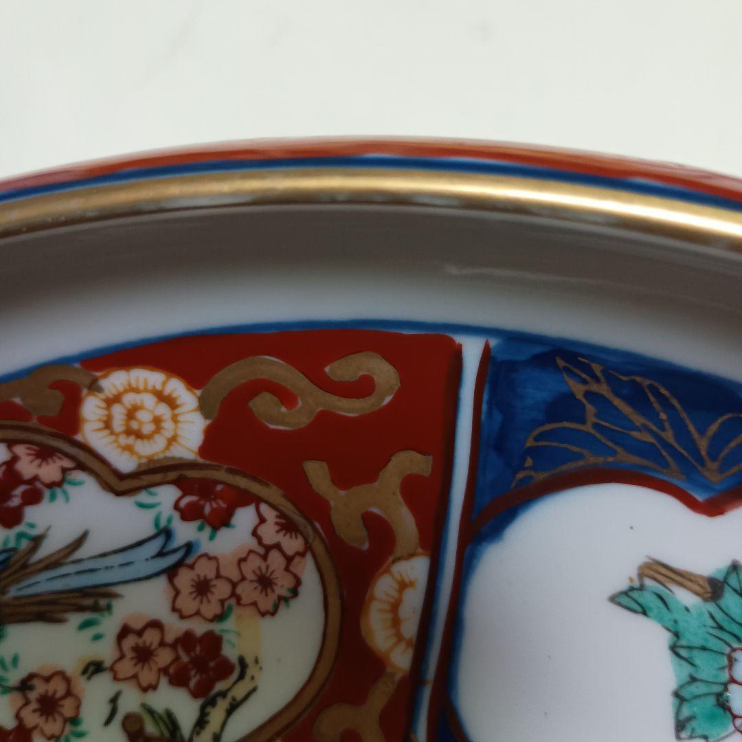 ゴールド伊万里　多色花柄 陶磁器製浅皿