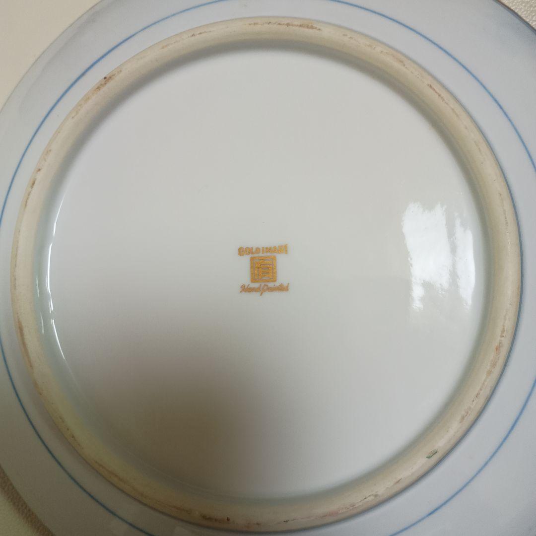 ゴールド伊万里　多色花柄 陶磁器製浅皿