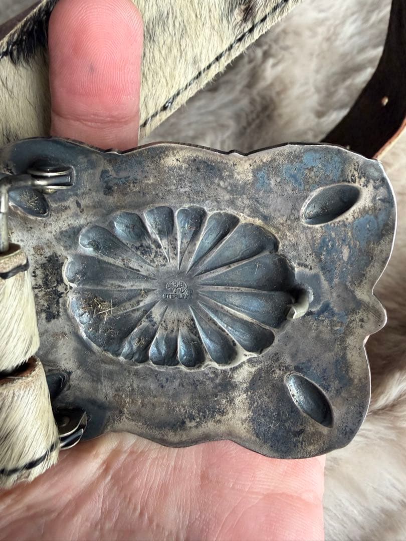 ウエスタンカウヘアーベルト　ハラコ