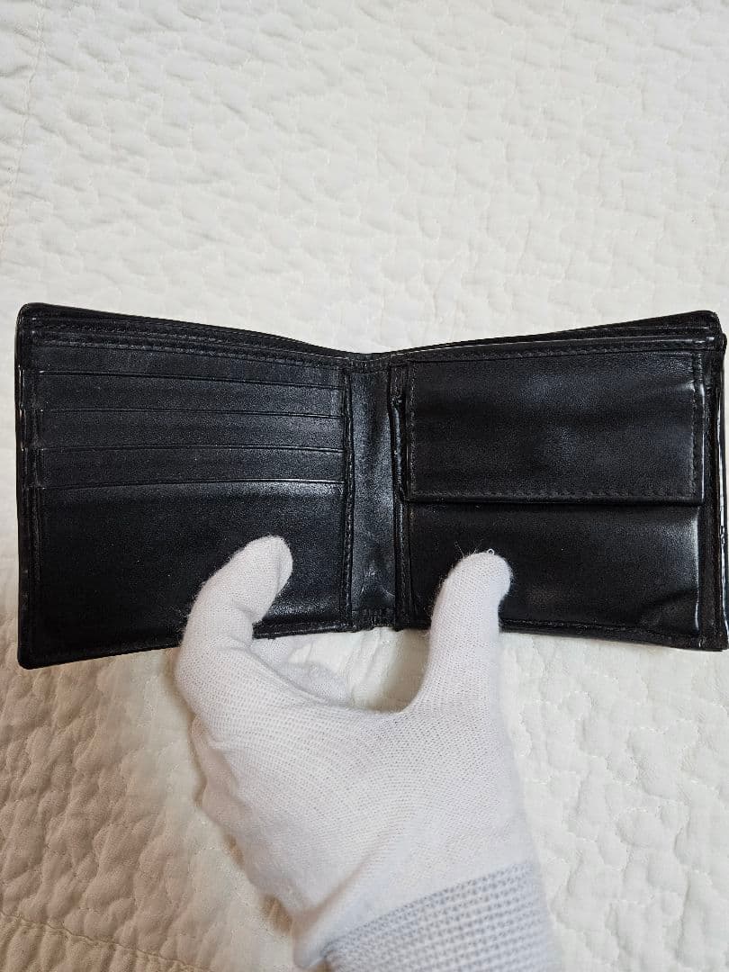 GUCCI 財布 二つ折り　ブラック　GGスプリーム　スネーク　黒