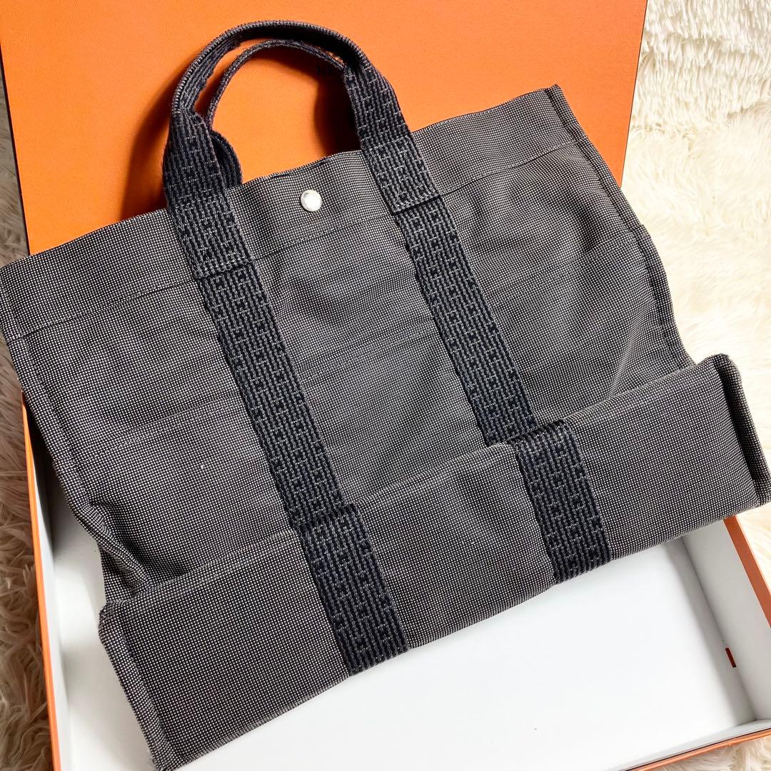 HERMS エルメス トート キャンバス エールライン