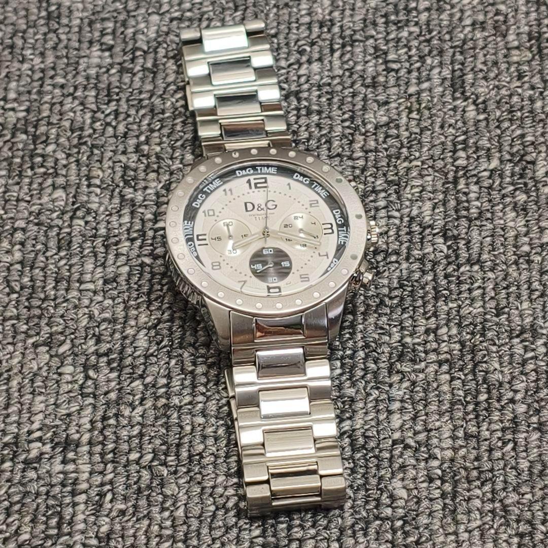 ♥️ 動作品 D&G クロノグラフ 腕時計 シルバー NAVAJO
