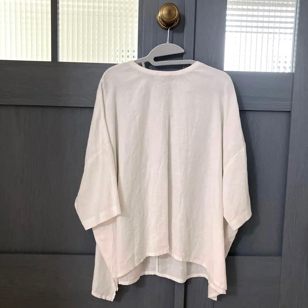 かぐれ リネン半袖クルーネックプルオーバー　OFF