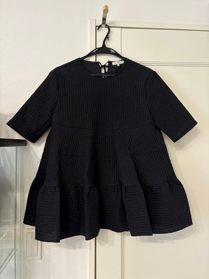 yori フクレティアードブラウス ブラック38