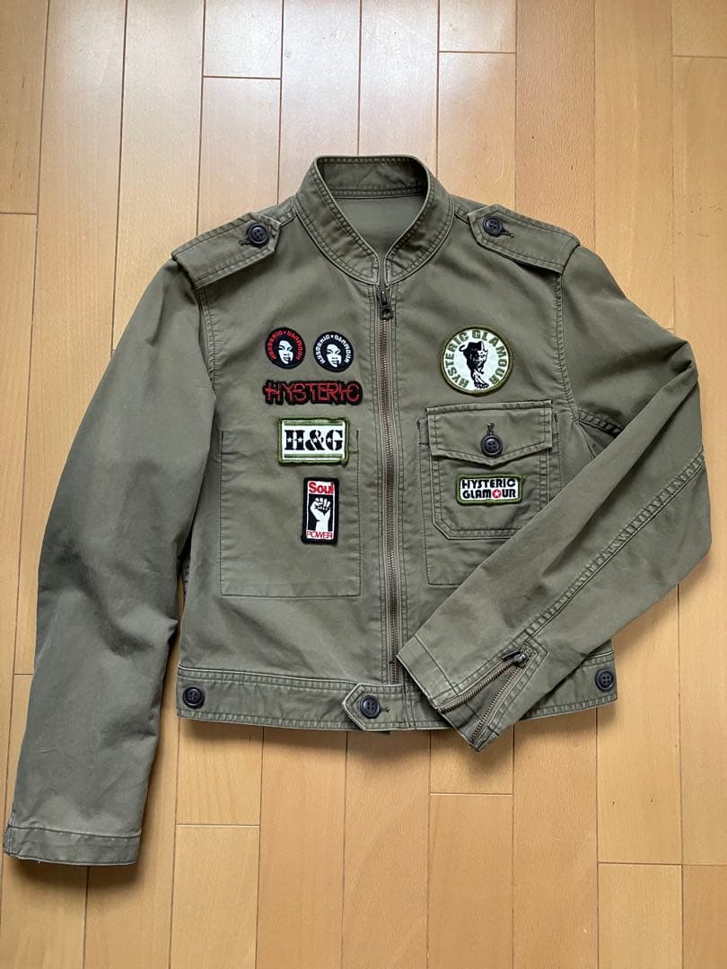 HYSTERIC GLAMOUR ヒステリックグラマー＊カーキワッペンジャケット