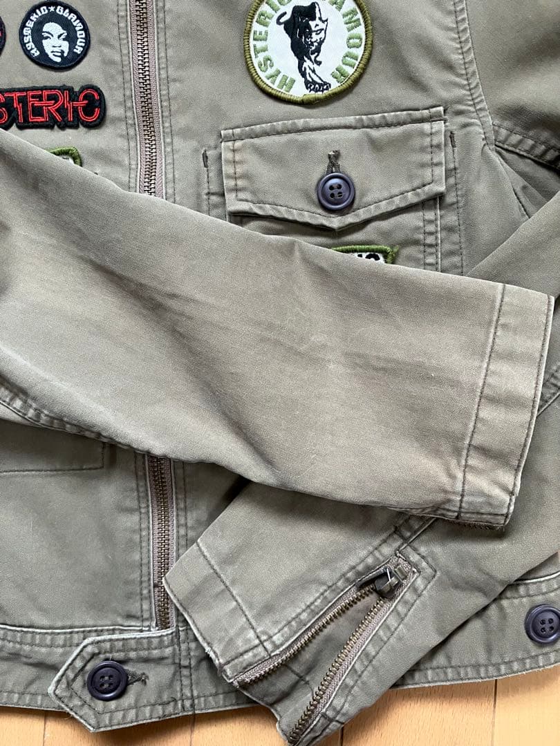 HYSTERIC GLAMOUR ヒステリックグラマー＊カーキワッペンジャケット