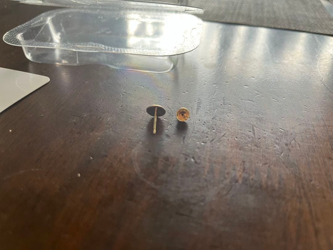 キャリアリングCAREERING ゴールド ピースマーク ピアス(片耳用)